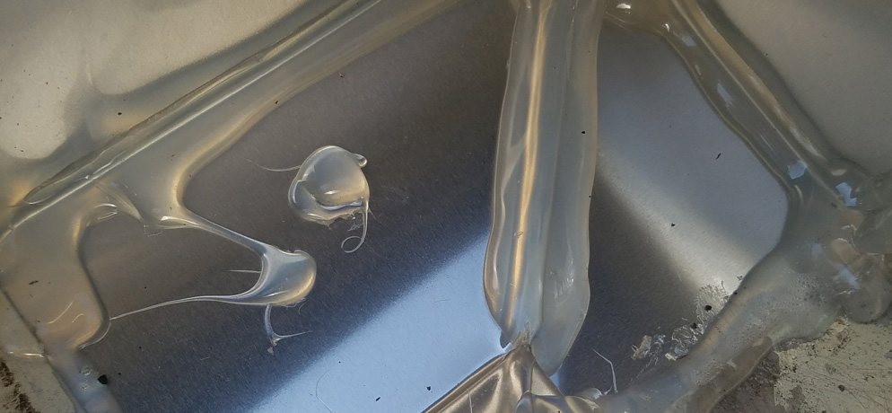 rain running behind the gutter